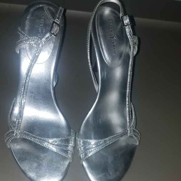 Kelly & Katie Silver open toe heel - Picture 1 of 3